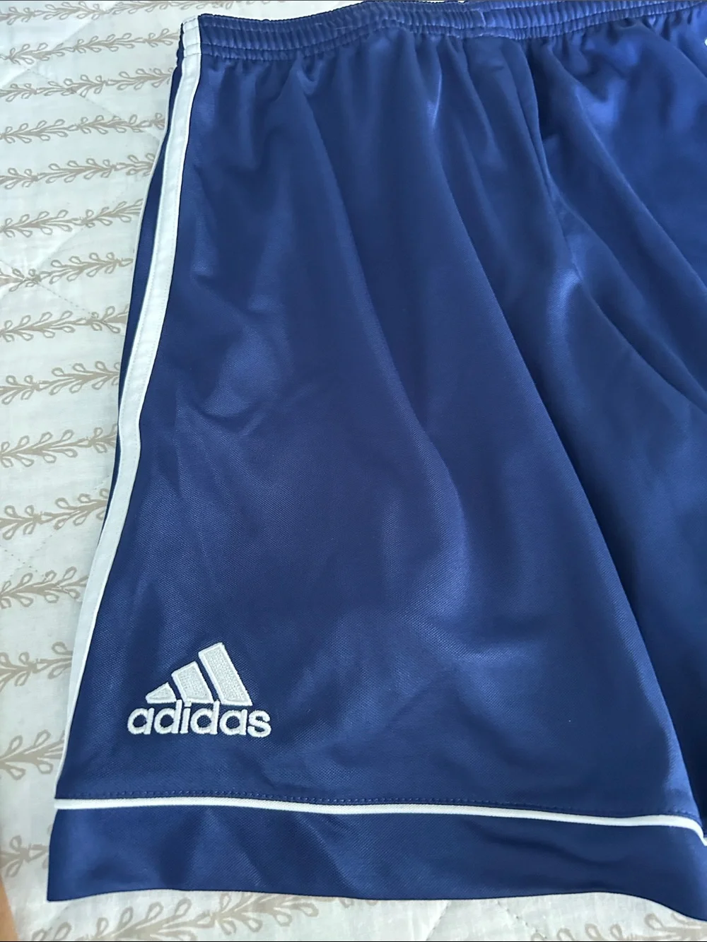 adidas Royal Blue Athletic Shorts with White Trim